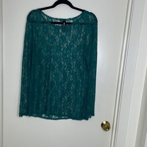 Agnes & Dora Emerald Lace Top